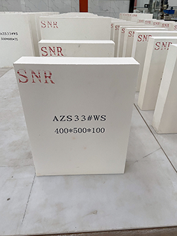 fused AZS block 33# for furnace tank bottom paving