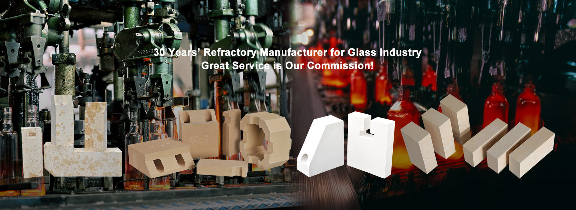Refractory bricks for glass furnace 
