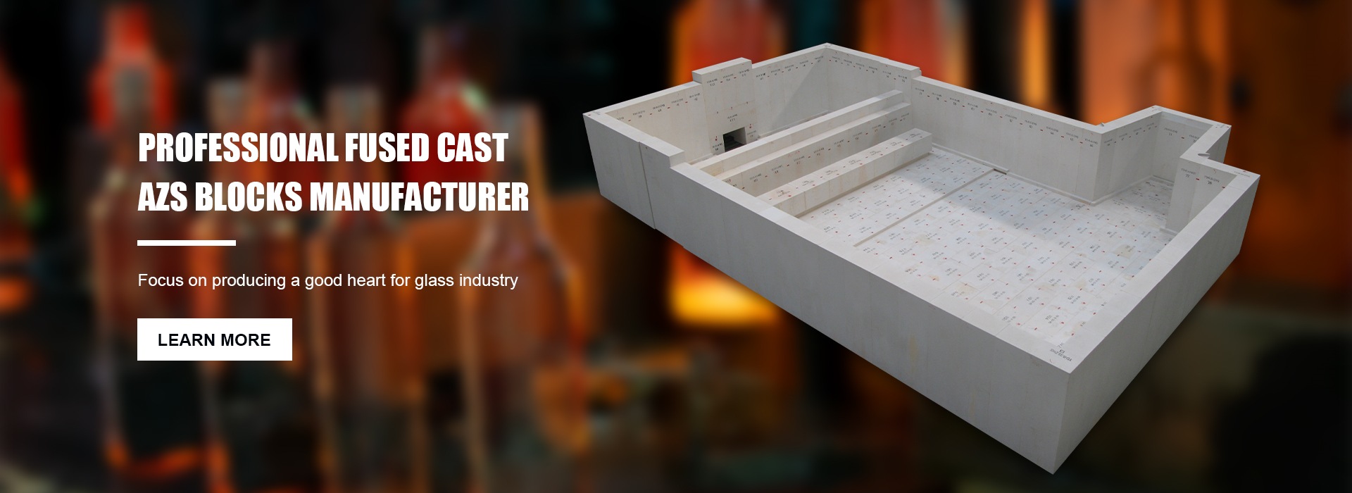 fused cast AZS Refractory blocks for glass furnace 